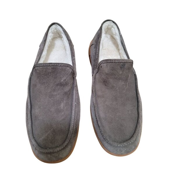 Vionic Gustavo Men's Suede Slip-On Moccasin Slippers With Sherpa Lining Size 10. - Picture 1 of 11